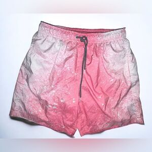 BOARDIES Swim Shorts Trunks - Size Small S - Pink Splatter- 6" inseam BAGGIES